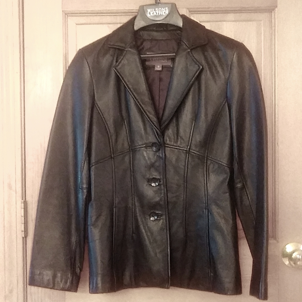 Leather coat
